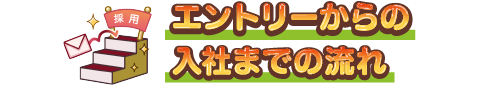 エントリーからの入社までの流れ